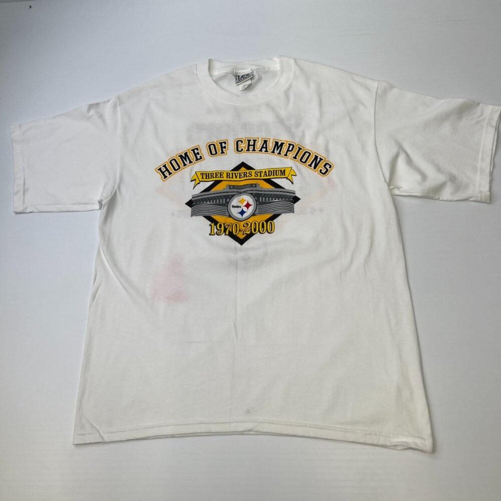 Vintage Pittsburgh Steelers Shirt Men Large Three Rivers Stadium AFC Y2K Core Ni